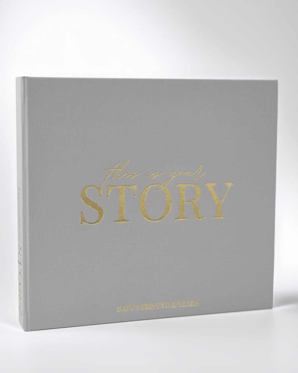 Light Gray Baby Memory Book & Keepsake Journal for First 5 Years