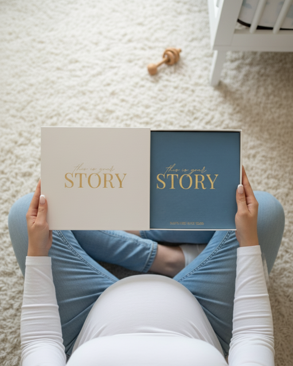 Neutral Toast Baby Memory Book & Keepsake Journal for First 5 Years