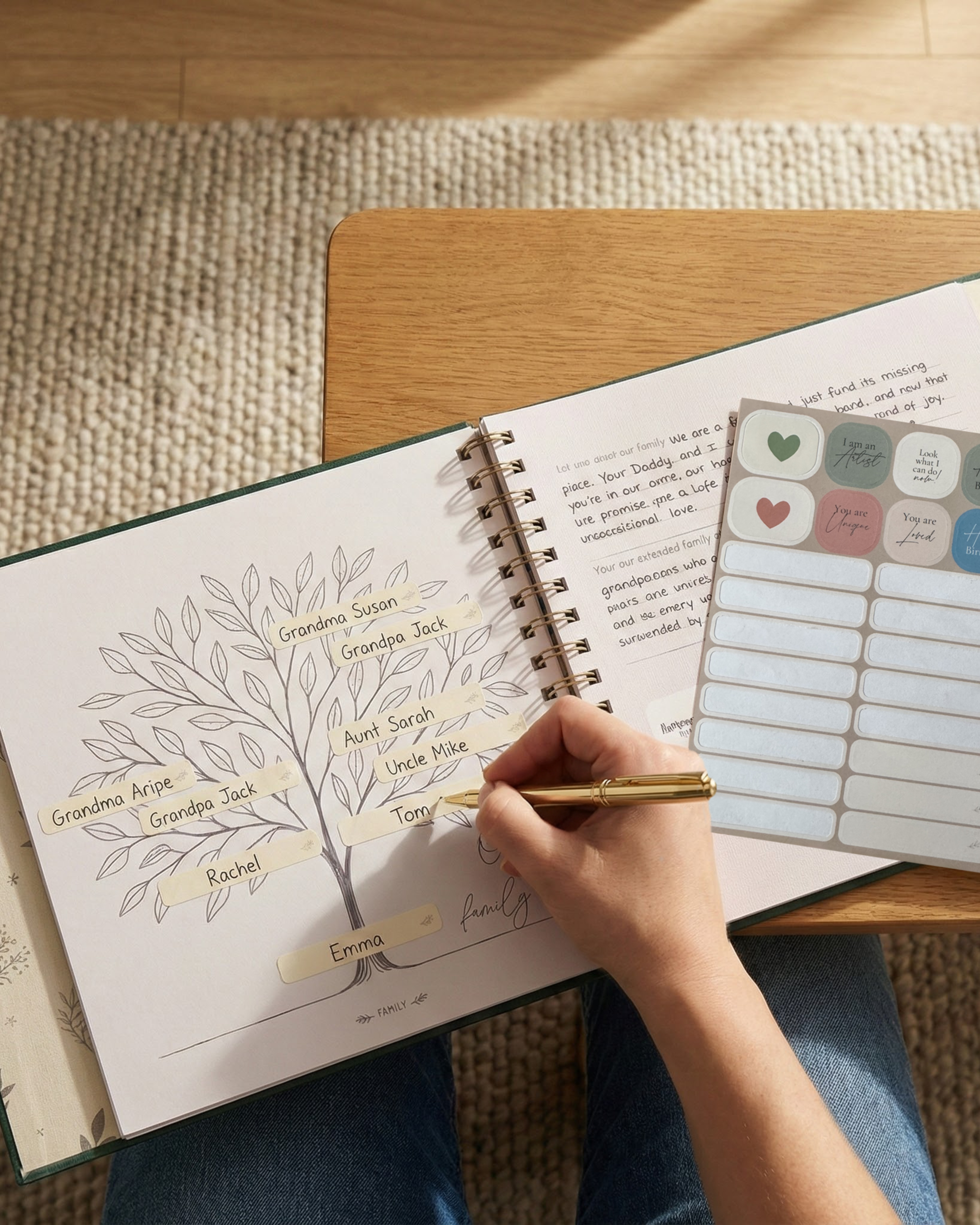 Dusty Blue Baby Memory Book & Keepsake Journal for First 5 Years