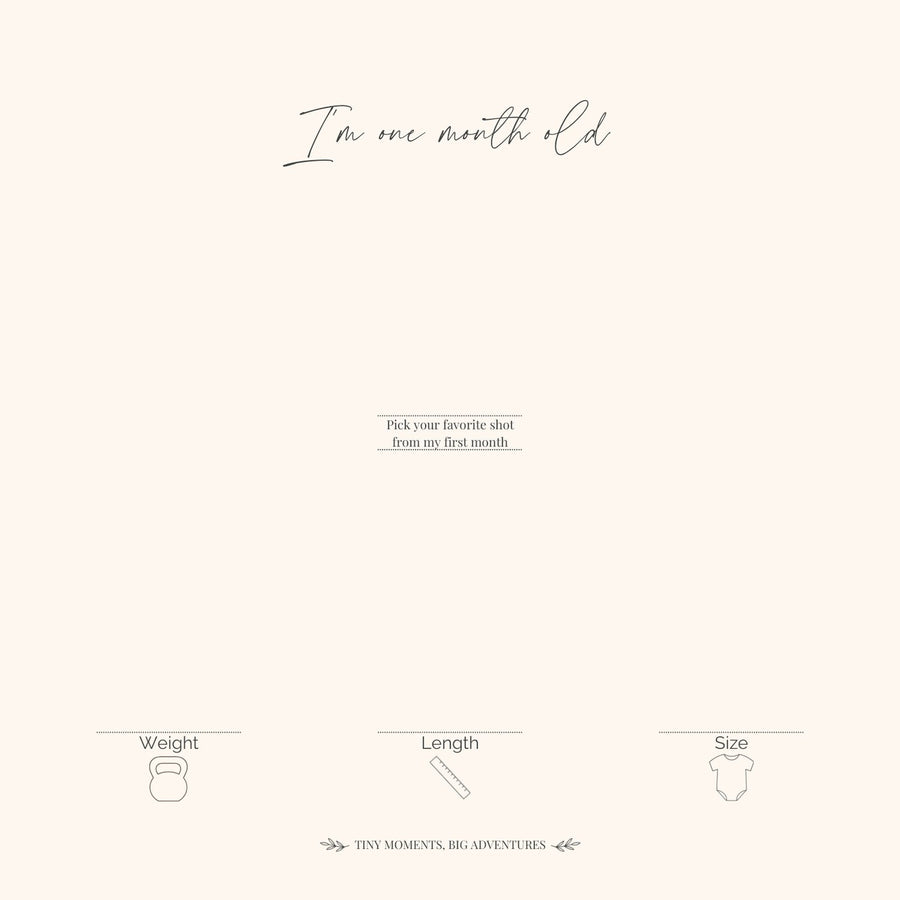 Page 42 of the CheriBOO Baby Memory Book: I'm one month old