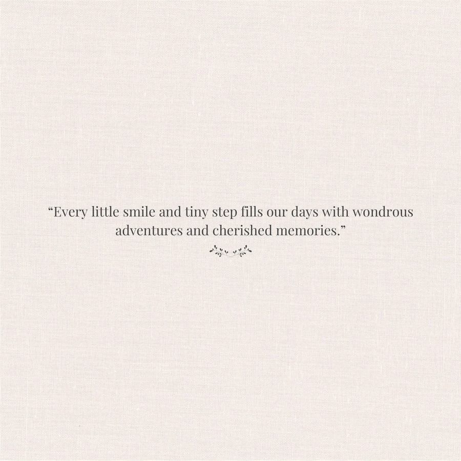Page 114 of the CheriBOO Baby Memory Book: every little smile and tiny step